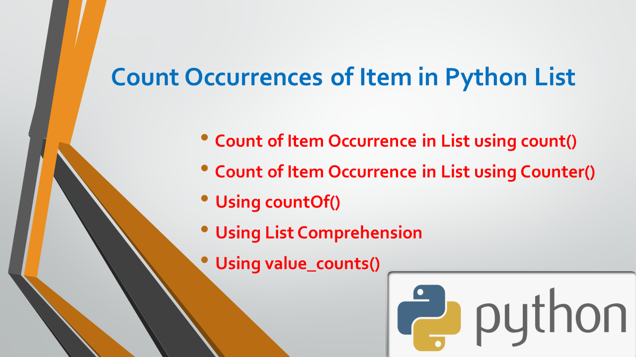 You are currently viewing Count Occurrences of Item in Python List