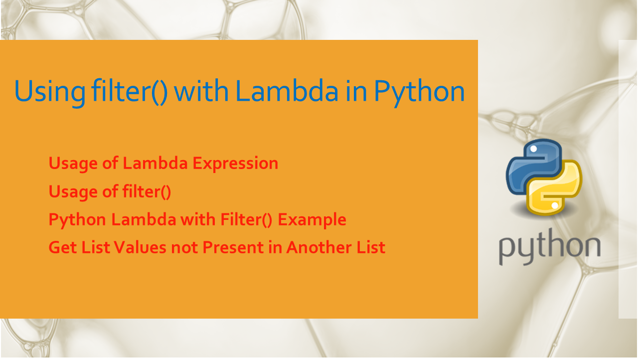 Read more about the article Using filter() with Lambda in Python