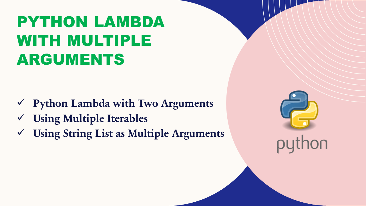 Python Lambda Multiple Arguments 