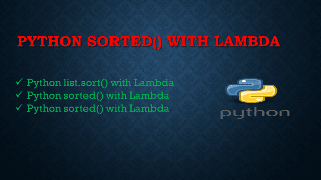 python sort lambda