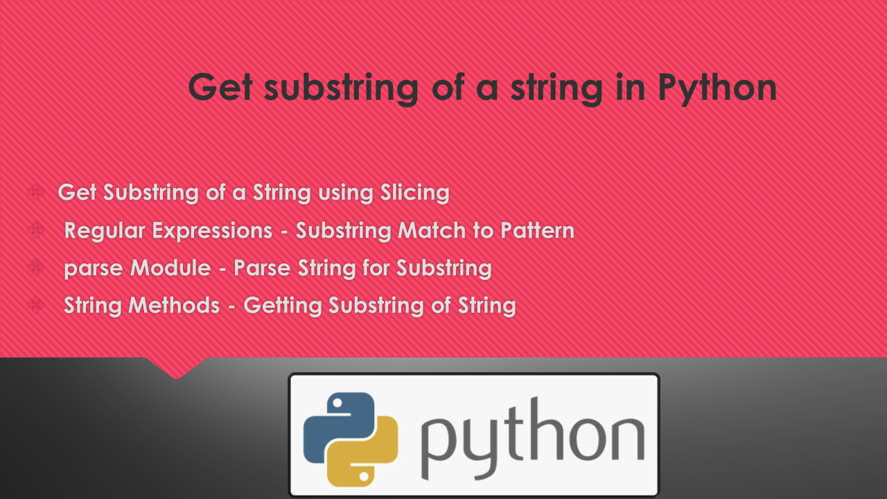 Read more about the article Get substring of a string in Python