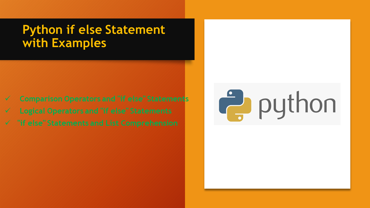 You are currently viewing Python if else Statement with Examples
