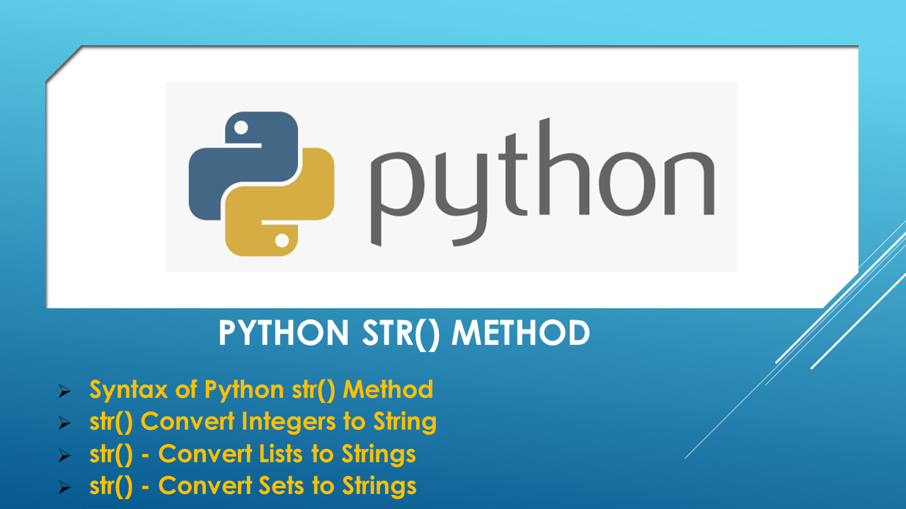 You are currently viewing Python str() Method