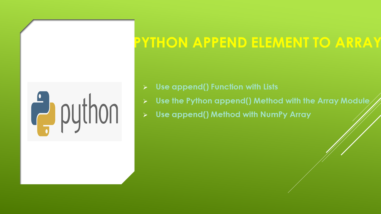 Python Append Array 