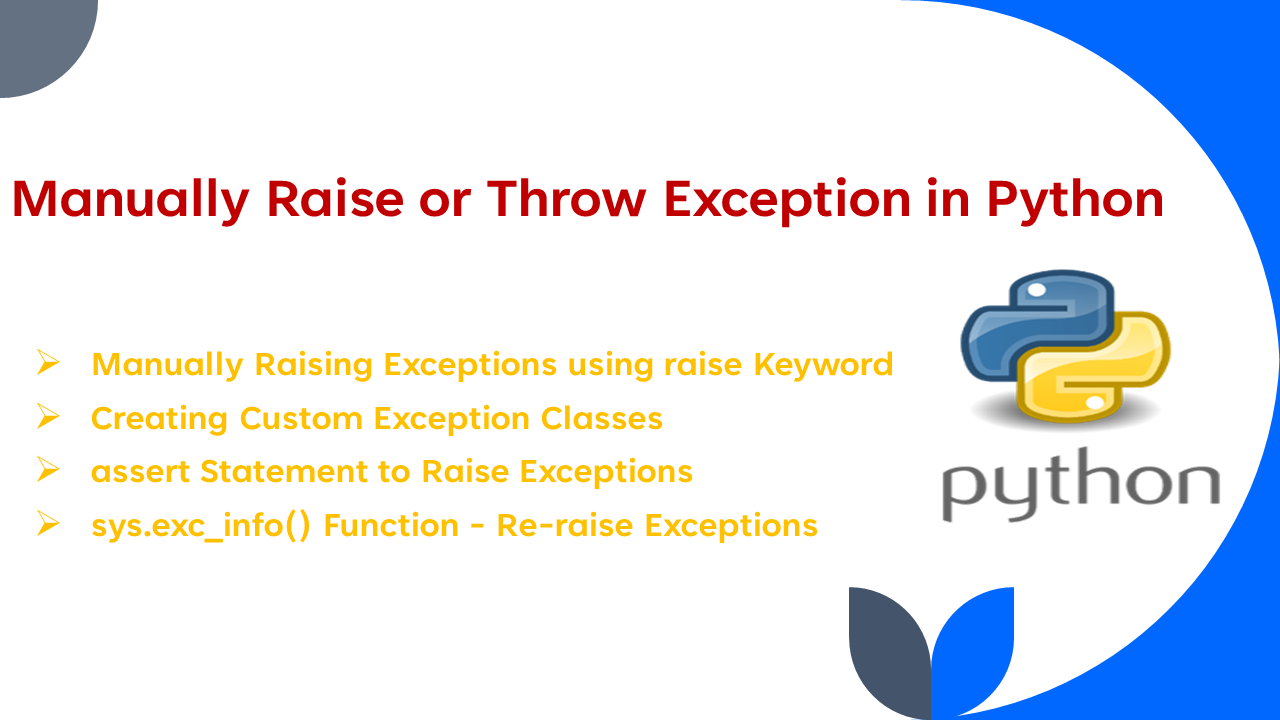 Manually Raise or Throw Exception in Python - Spark By {Examples}