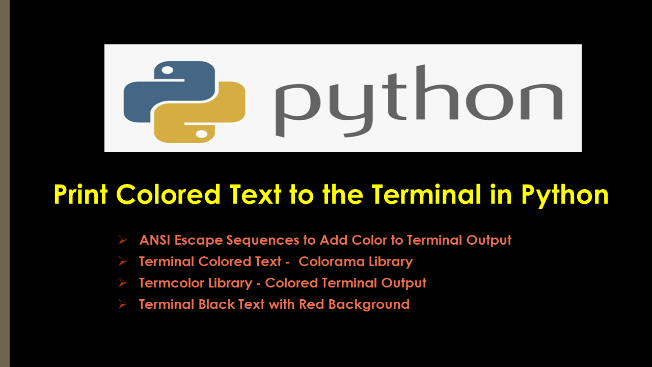 Print Colored Text to the Terminal in Python - Spark By {Examples}