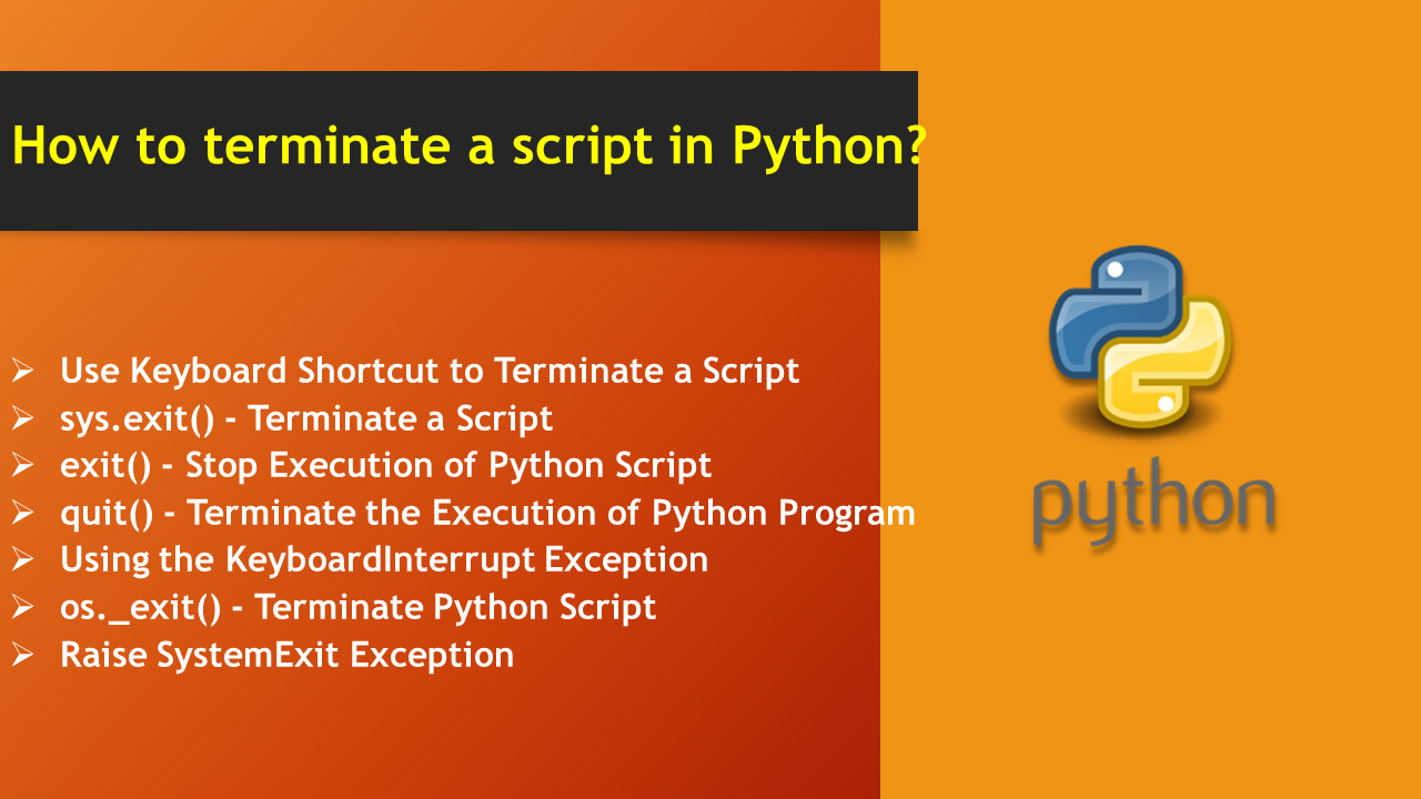 How To Terminate A Script In Python Spark By Examples 0416