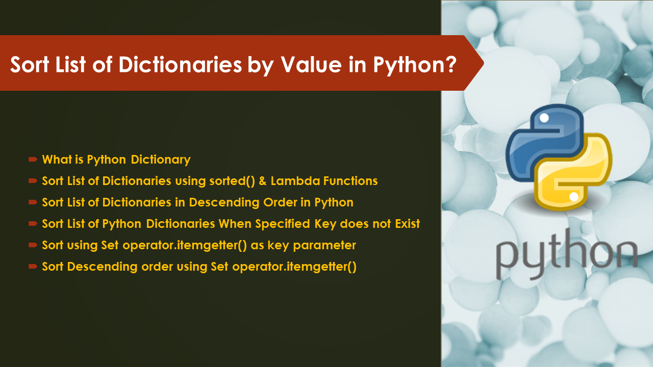 Read more about the article Sort List of Dictionaries by Value in Python?