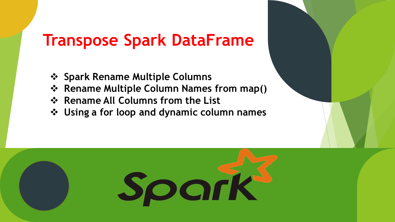 You are currently viewing Spark Rename Multiple Columns Examples