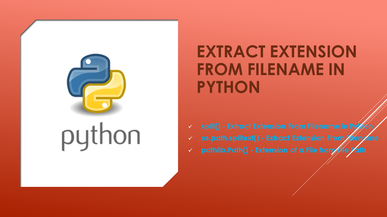 Extract Extension From Filename In Python - Spark By {Examples}