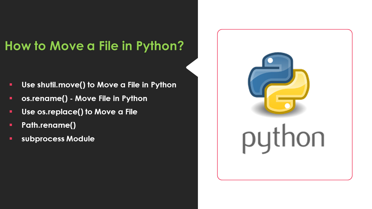 How To Move A File In Python? - Spark By {Examples}