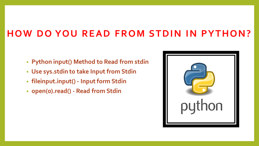 How Do You Read From Stdin In Python? - Spark By {Examples}
