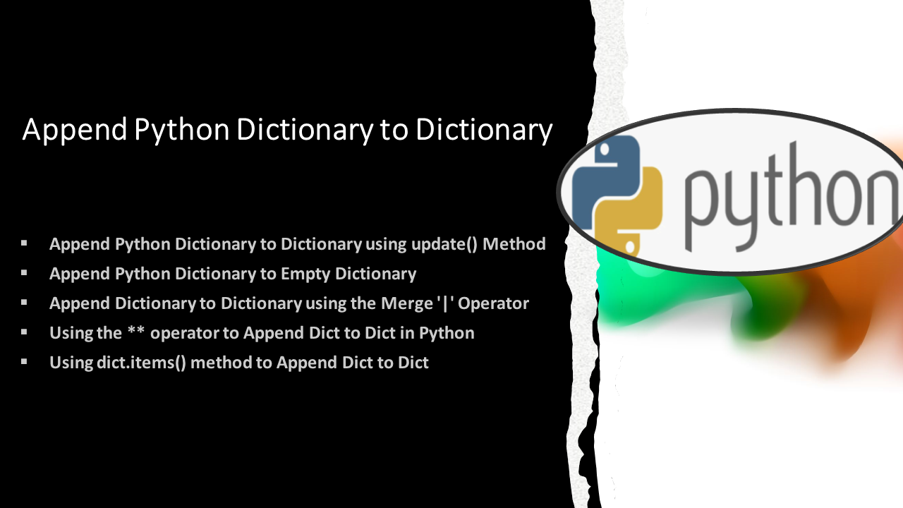 Read more about the article Append Python Dictionary to Dictionary