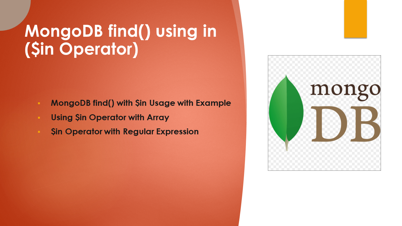 Read more about the article MongoDB find() using in ($in Operator)