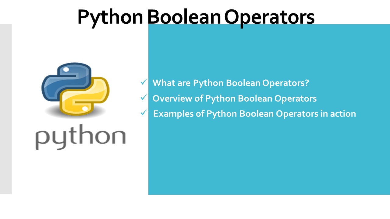 Python Boolean Operators - Spark By {Examples}