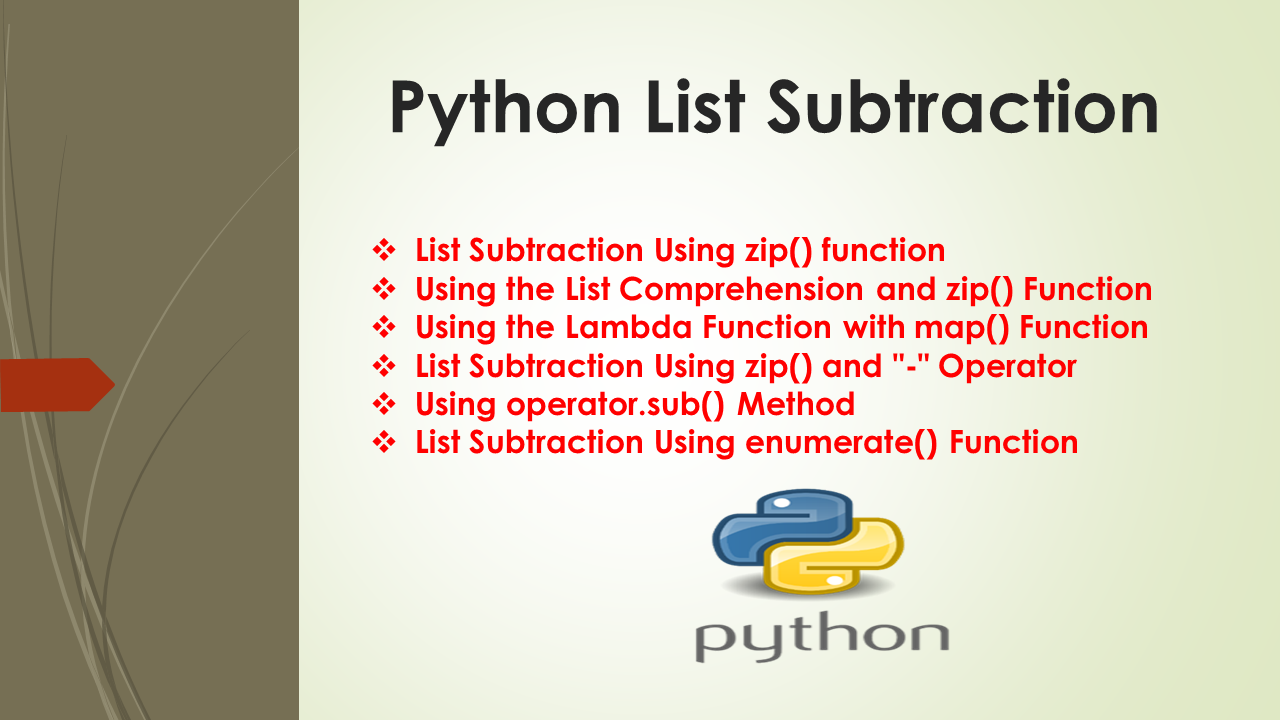 Python List Subtraction   Spark By {Examples}