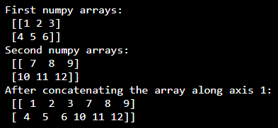 numpy concatenate arrays