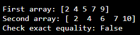 numpy array equal