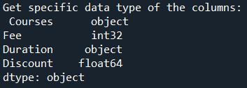 pandas empty dataframe types
