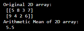 numpy array mean