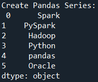 Get value from Pandas Series