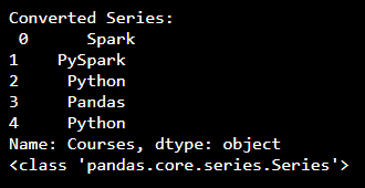 pandas convert dataframe series