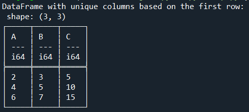 polars remove duplicate columns 
